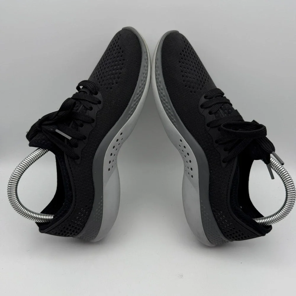 Crocs LiteRide Pacer Sneakers‎ Lightweight Comfort Walking Shoes Black W7
